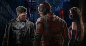 von links: Punisher, Daredevil, Elektra